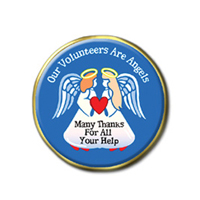 "Volunteers are Angels" Lapel Pins